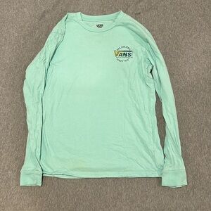 Teal Boys Vans Long Sleeve Shirt